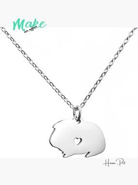 316L Stainless Steel Animal Pendant Necklace Pet Memorial Charm Gift